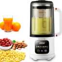 47 oz Soy Milk Maker Nut Milk Maker, Automatic Homemade Plant Milk, Oat Milk, Coconut Milk, Almond Milk, 24H Timer, Keep Warm (White)