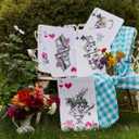 8 x Reusable Alice in Wonderland Party Decorations Oversized Playing Cards Mad Hatter Tea Party Supplies Onederland Birthday Dcor Alice Room Decor Baby Shower Decorations for Kids & Adults 17" x 11"
