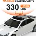 2PCS Universal Car Roof Rack Cross Bars with Anti-Theft Lock, 43 Inch Aluminum Alloy Fits Distance Between Rain Grooves 42.91-44.88 Inch, 330 lbs Load Capacity forKayaks Cargo & Luggage Bikes