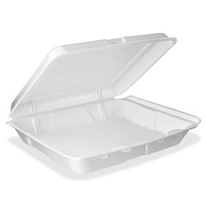 Foam Hinged Container, 9 Inches (Case of 200), White