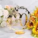 NAWTOR 20pcs Gold Acrylic Lace Table Numbers With Stands Holder Base for Wedding Party Event