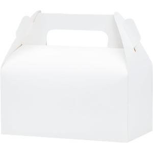 3 x UnicoPak 10 Pack Party Favor Boxes Treat Boxes, White Gable Gift Boxes for Party Favors Goodies Cookies Treats Candies Meals Lunch, 6.5x3.5x3.5 Inches