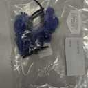 1pc Upscale Hair Claw Clips Hair Jaw Clips Decorated with Gauze Flowers and Pearl Beads for High Hair Bun Holder Hair Accessory for Women Girls (Blue)