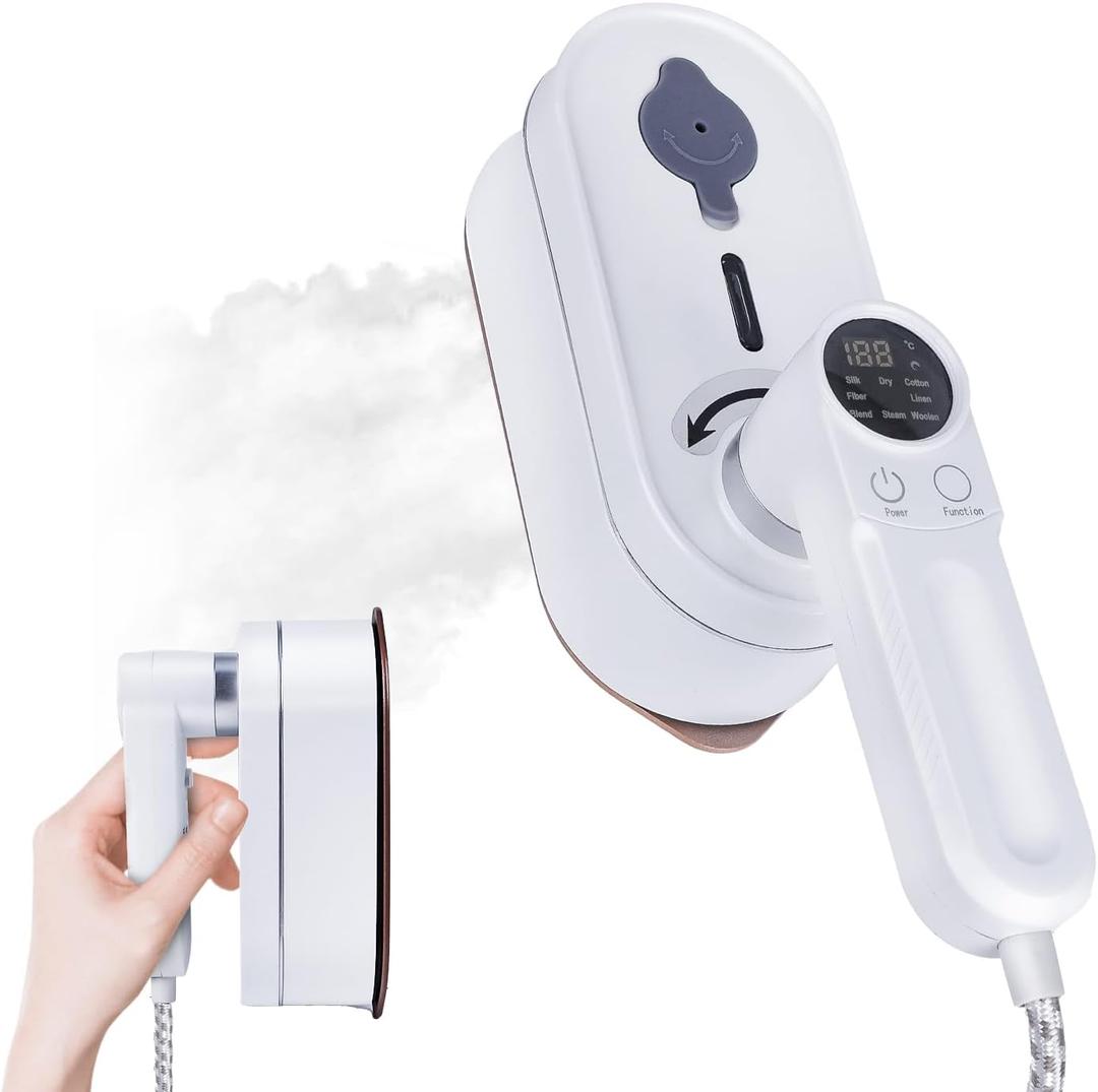 Portable Handheld Steamer for Clothes - 1200w Steamer and Iron - 15S Fast Heating Self Cleaning, 6 Steam Modes - Garment Steamer for Travel and Home, 100ML