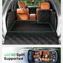 Zanch Heavy Duty SUV Cargo Liner for Dog, Cushioned Sides for Full Protection, Non-Slip Waterproof Cover for Dogs Hair Muddy Paws, Trunk Protector with 60/40 Split & Bumper Flap, M, Black