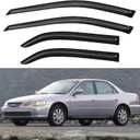 Window Visors Rain Guards for 1998 1999 2000 2001 2002 Honda Accord, Out-Channel Window Vent Wind Deflectors Visors Shades for 98-02 Accord Sedan