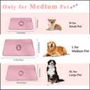 TerraKin Cooling Mat for Dogs and Cats, 27.6" x 21.7" Soft Pet Cooling Pad with Ice Silk Fabric, Comfortable for Crate, Bed, Floor, Sofa(Large, Pink)