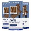 Clairol Root Touch-Up Temporary Concealing Powder, Light Brown Hair Color | Ammonia Free | Instantly Cover Roots + Define Eyebrows | On-the-Go Compact with Mirror and Application Brush | Pack of 3