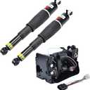 2 PCS Air Suspension shocks+ 1 PC Air Compressor Fit For Escalade Suburban Tahoe Yukon Reference OEM 1575626 19299545