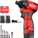 Cordless Impact Driver Kit 16.8V Max Torque 140Nm105ft-lbsHigh Rotation Electric Impact Driver Brushless Motor Continuously Variable Rechargeable 1/4" impact driver 2.0Ah Batteries