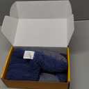 REVIX Microwavable Booties for Cold Feet Moist Heat Therapy, Heated Slippers Women & Men for Soothing Cold Foot, Microwavable Foot Warmers, Non-Slip Sole & Adjustable Fit, Navy S