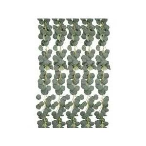 5 Pack Artificial Eucalyptus Garland Faux Silk Leaf Silver Dollar Eucalyptus Leaves Vines Handmade Garland Greenery Wedding Backdrop Indoor Outdoor Arch Wall Decoration