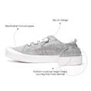 BENEKER Women's Platform Canvas Sneakers Low Top Fashion Sneakers Classic Slip-On Comfort Walking Shoes Grey 11