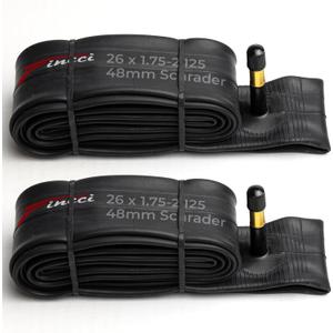 Fincci Pair Bike Inner Tube 26 x 1.75-2.125 Inch 48mm Schrader Valve Inner Tubes for Mountain MTB Bicycle - Compatible Sizes: 1.75/1.85 1.95/2.0/2.10/2.125