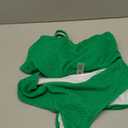 Bikini Sets for Women High Waisted 2 Piece Bestselling Swimsuit Ribbed One Shoulder Tummy Control Bathing Suit 2025 (Medium, Green)