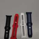 Odbeai 4Pack Sport Bands for Galaxy Watch Ultra Bands(2025/2024),Compatible with Samsung Watch Ultra Band,Soft Silicone Breathable Waterproof Two Tone Strap for Galaxy Ultra Watch Band 47mm for Men (White+Black/Blue+White/Black+Gray/Red+Black)