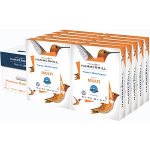 Hammermill Printer Paper, Premium Multipurpose Paper 20 lb, 8.5 x 11-10 Ream (5,000 Sheets) - 97 Bright, Made in the USA, 106310C