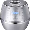 CUCKOO High Pressure Rice Cooker 10-Cup Uncooked / 20-Cup Cooked with Induction Heating Technology, Large Rice Maker with 17 Menu Options and Steam Plate, Voice Guide, Silver (CRP-CHSS1009FN)