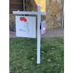 3 Balloons Real Estate Signs Brochure Box Bracket
