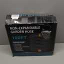 Garden Hose 100FT Non-Expanding, Lightweight Hose With 10-Function Nozzle, Leak-Proof No-Knot, Easy to Carry, Wear-Resistant, Sturdy 3/4GHT Flexible Water Hose for Outdoor (Black with Nozzle)