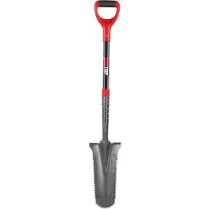 Drain Spade Shovel - Trenching, Transplanting, Narrow, Serrated for Digging, 44 Inches