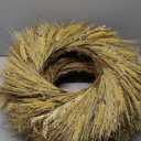 Dried Wheat Stalks, 100 Stems 100% Natural Wheat Decor for Home Kitchen Christmas Wedding  24 in wheat spiral vine wreath