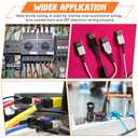 Pangda 6 Heat Shrink Tubing 3: 1 Ratio Marine Grade Adhesive Lined Waterproof Heat Shrink Tubing Black Polyolefin Sleeving Wrap Wire Insulation Tube (1/4 +3/16+3/8+1/2+1+1.5+2inch)