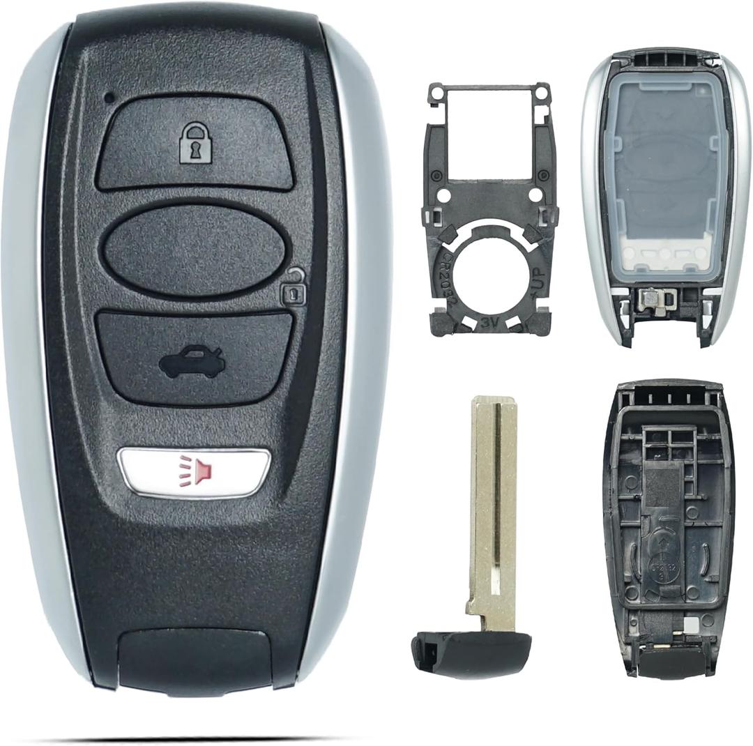SUPALAND Key Fob Shell Case Replacement Fits for Subaru Legacy Outback Impreza Ascent Forester BRZ WRX STI XV Crosstrek 2014-2023 Keyless Entry Remote Control 4 Button KeyPad Cover HYQ14AHK