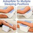 Leg Pillow for Side Sleeping, Knee Pillow for Side Sleepers,Knee Pillow, Sciatica Pain Relief, Smooth Spine Pillow for Sciatica, Back, Hip Pain Relief (Blue)-1PCS