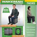 Large Portable Toilet for Adults - 400lb Capacity Portable Camping Toilet for Adults with Lid - Folding Travel Potty for Car Roadtrip, Beach, Camp or Emergency - Camping Essentials by Wakeman Outdoors