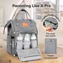 KeaBabies Baby Diaper Bag Backpack - Large Baby Bag for Boys, Girls, Waterproof Multi Function Travel Diaper Backpack with Changing Pad, Durable Travel Essentials for Moms and Dads (Classic Gray)