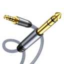 Highwings 1/4 to 1/8 Cable Stereo Audio Cable 10FT, 6.35mm 1/4" Male to 3.5mm 1/8" Male TRS Bidirectional Stereo Audio Cable Jack for Guitar, Home Theater Devices, Speaker and Amplifiers