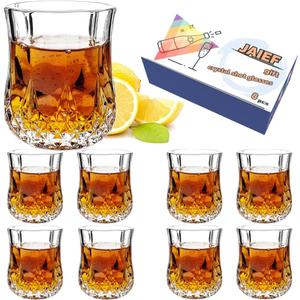 1.7 OZ Tequila Shot Glasses Heavy Base Shot Glass, Crystal Cordial Glasses (8)