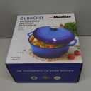 Mueller 6qt Enameled Cast Iron Dutch Oven, Heavy-Duty Casserole and Braiser Pan with Lid and Knob, Safe for All Cooktops, Aqua Blue (6 Quart, Aqua Blue)