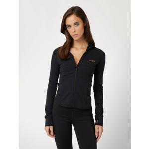 GUESS Women's Eco Gelsey Full Zip Sweatshirt, Jet Black , Size L