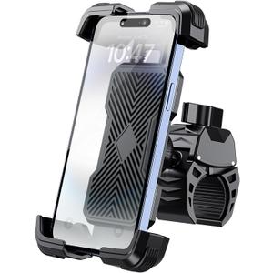 Bike Phone Holder, Universal Motorcycle Phone Holder with 360 Rotate for 4.7-6.8 Inch Smartphones, Compatible with Road Bike MTB Scooter