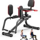 2 in 1 Hip Abductor & Adductor Machine, Compact Home Gym Equipment for Inner & Outer Thigh, Glute Workout Booty Trainer, Adjustable Leg Exercise Machine for Women Men (BLACK)