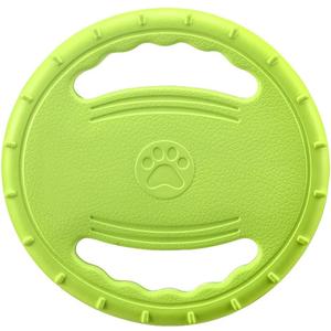 1 Pack Dog Soft Flying Discs Interactive Training Toys, EVA Material Lightweight Pet Supplies, Floats in Water, Great for Beach and Pool (Green)