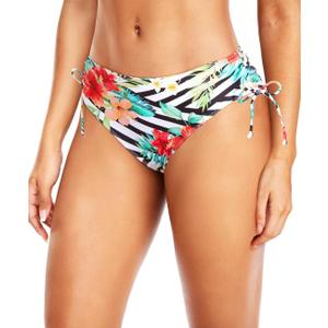 Daci Women Mid Waist Bikini Bottoms - Full Coverage Swim Bathing Suit Bottom Side Tied Swimsuit Bottoms L