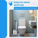 WizardFlush Toilet Brush - Disposable Toilet Bowl-Cleaner for Bathroom - Scrub Brush for Toilet - Space Saving for Storage - Deep Cleaning Wand - Easy to Assemble
