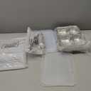 8 Pack Stainless Steel 4 Compartments Snack Bento Snack Boxes with Lids and 8 Sets Portable Stainless Steel Flatware Set Travel Utensil Set Chopsticks Knife Fork Spoon with Case for Home