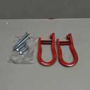 Red Front Tow Hook Kit for Chevy for Silverado 1500 2007-2018 for Silverado 1500LD 2019,for GMC for Sierra 1500 2007-2018 & Limited 2019 (Stainless Steel) Assembly WEF1802