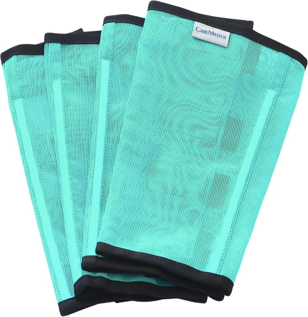 CareMaster Fine Mesh Fly Boots Loose Fitting & Non-Slip Horse Fly Leggings No More Horsefly Nuisance Greatly Reduce Stomping Breathable with Natural Air Flow (Set of 4) Mint Pony