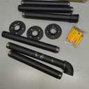 Home Expert 6 Inch Black Industrial Pipe Floating Clothing Rack Wall Mounted, Heavy Duty Garment Rack for Hanging Clothes, Multi-purpose Hanging Rod for Closet Storage, 3 Pack