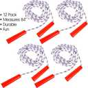ArtCreativity 84 Inch Nylon Ropes for Kids - Pack of 12 - Durable Jump Ropes with Plastic Handles - Healthy Indoor and Outdoor Skipping Activity, Party Favors, Gifts for Boys and Girls
