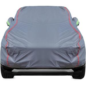 Breathable New Material, Waterproof Car Cover, Locks and Zipper Doors, Sunscreen Waterproof UV Prevention Snowproof Wind and Windproof,Suitable for Indoor Outdoor,for SUV (205"-216") C14