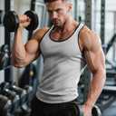 Men's Workout Tank Top Casual Soft Sleeveless Gym Muscle Shirts Bodybuilding Tee (XXL)