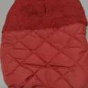 FOFOS Dog Winter Coat, Plush Dog Jacket with Leash Hole, Adjustable Warm Pet Snow Vest for Small Medium Dogs, Red, XS