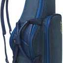 Alto Saxophone Case - 2-in-1 Padded Backpack Gig Bag with Flute Pocket, 20mm Soft Padding Lightweight Protective Carry Case for Saxophone Players (Blue), 24*10.4*4.1 inches