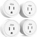 KMC Smart Plug Mini 4-Pack, Wi-Fi Outlets for Smart Home, Remote Control Lights and Devices from Anywhere, No Hub Required, ETL Certified, Works with Alexa and Google Home